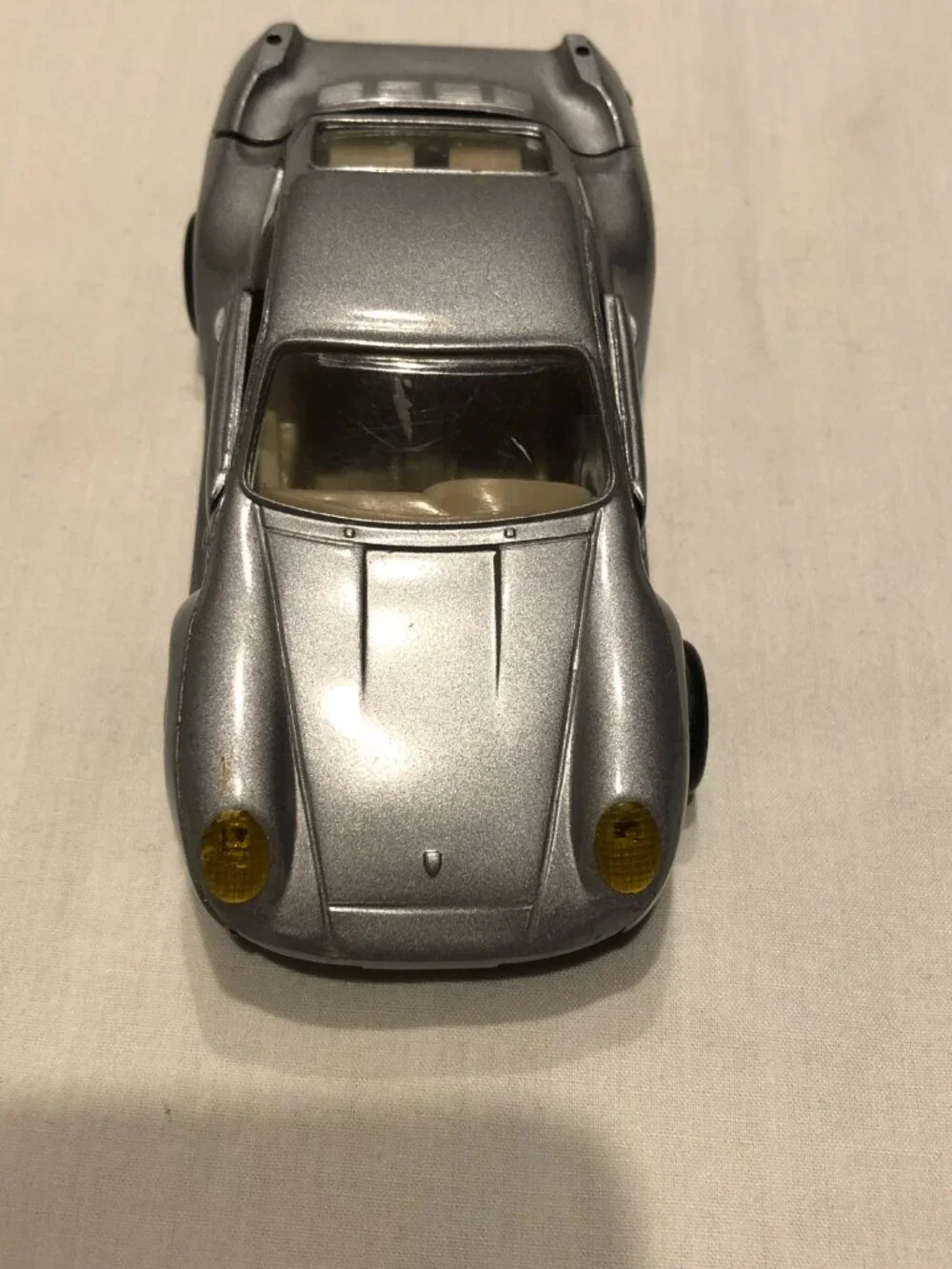 Toy Die Cast Silver Porsche Car
